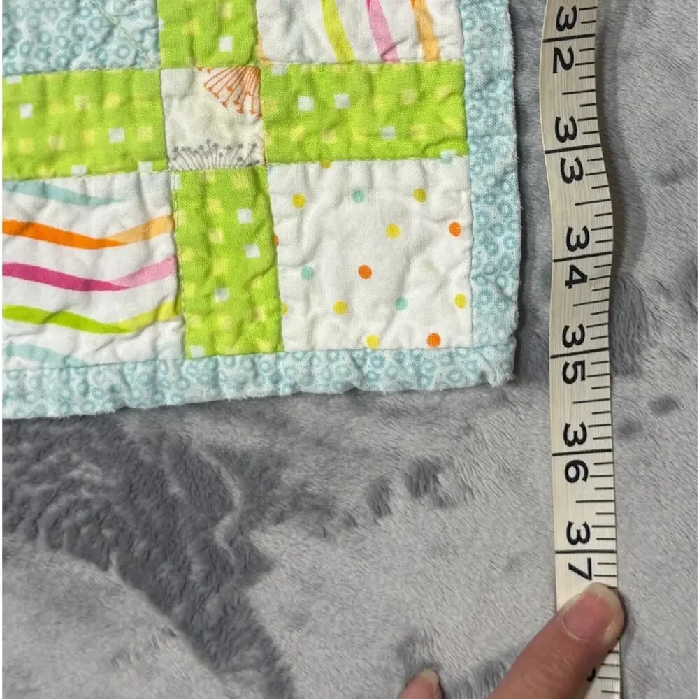 Handmade baby crib quilt 26